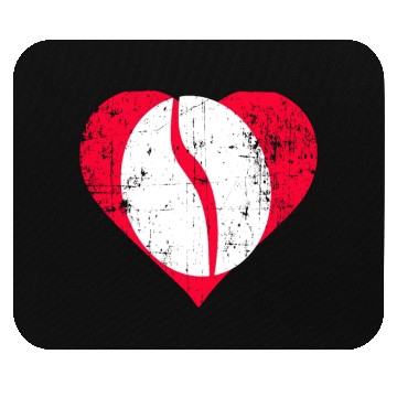 Discover Navy Bean Heart Mouse Pads