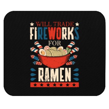 Discover Will Trade Fireworks For Ramen | Ramen Lover | Mouse Pads
