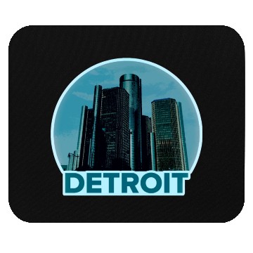 Discover Detroit Michigan Skyline Mouse Pads