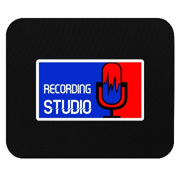 Discover Recording Studio Logo Microphone Mouse Pads