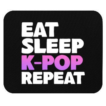 Discover Eat Sleep K-Pop Repeat Mouse Pads