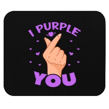 Discover I Purple You Finger Heart Mouse Pads