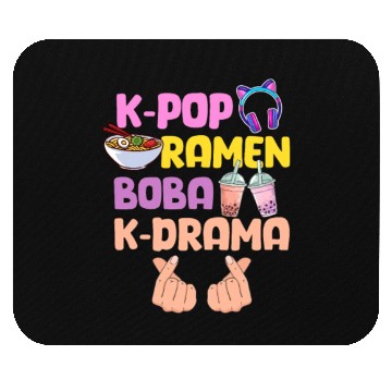 Discover K-Pop Ramen Boba K-Drama Mouse Pads