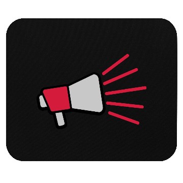 Discover Loud speech icon megaphone Mouse Pads