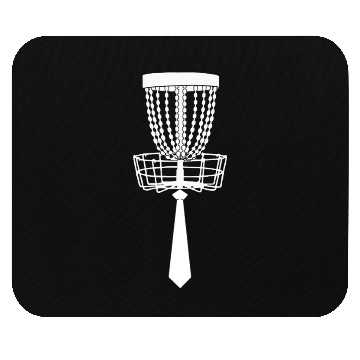 Discover Funny classy disc golf basket with a tie Mouse Pads