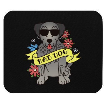 Discover Bad Dog Tattoo Irish Wolfhound Mouse Pads