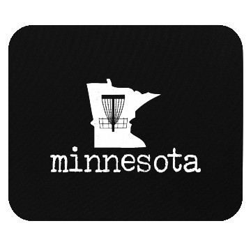 Discover State of Minnesota Disc Golf Mouse Pads Golfer Golfing