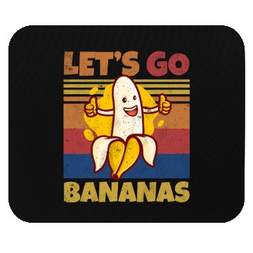 Discover Retro Let's Bananas Funny Thumbs Banana Mouse Pads