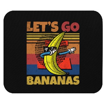 Discover Retro Let's Bananas Funny Dab Banana Mouse Pads