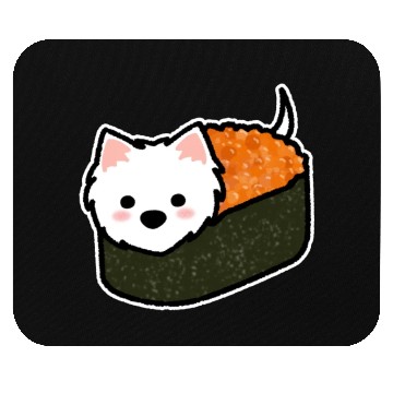 Discover Westie Ebiko Sushi Mouse Pads