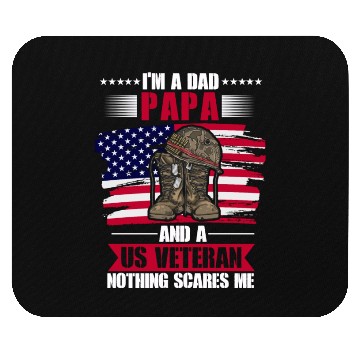 Discover US Veteran Dad American Flag Patriotic Mouse Pads