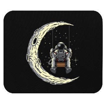 Discover Astronaut Swing Stars Moon Space Lover Mouse Pads