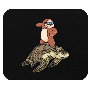 Discover Sloth Surfing Turtle Slow Animal Lover Mouse Pads