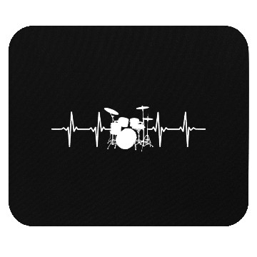 Discover Heart Beat Drum Funny Drumming Drummer Mouse Pads