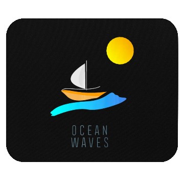 Discover Ocean Waves Sailing Yachting Abstract Mouse Pads
