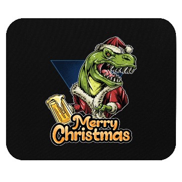 Discover christmas santa claus T-rex dinosaur Mouse Pads