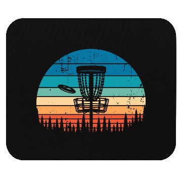 Discover Vintage Disc Golf Retro Distressed Sunset Mouse Pads