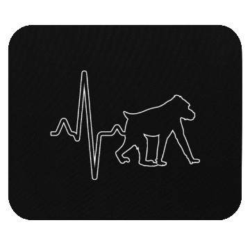 Discover monkey heartbeat Mouse Pads