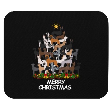 Discover Great Dane Christmas Tree Merry Christmas Mouse Pads