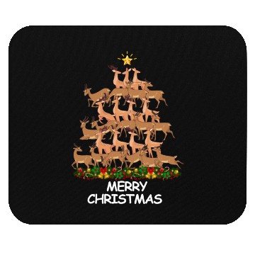Discover Deer Christmas Tree Merry Christmas Mouse Pads