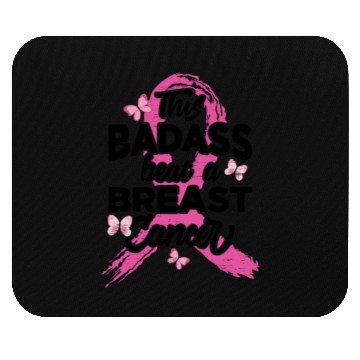 Discover This Badass Beat A Breast Cancer - Breast Cancer Mouse Pads