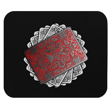 Discover Red Playing Card Deck Mouse Pads