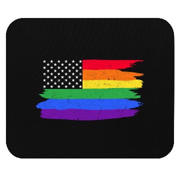 Discover LGBTQ American Flag Colorful Lesbian Gay Pride Mouse Pads