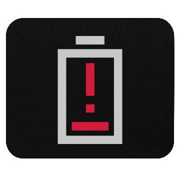 Discover exclamation mark battery no Mouse Pads