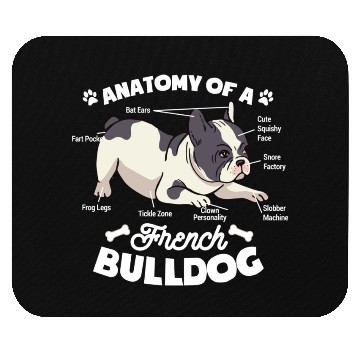 Discover The Anatomy Of A French Bulldog Dog Lover Mouse Pads