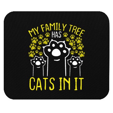 Discover Cat Owner Family Tree has a Cat in it Funny Mouse Pads