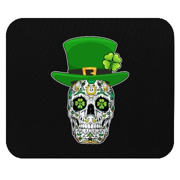 Discover Sugar Skull Saint Patrick's Day of Dead Mouse Pads