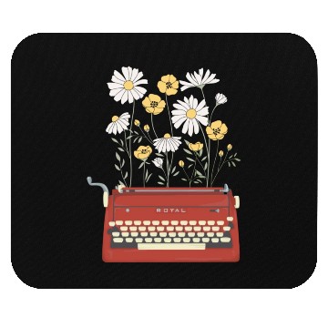 Discover Wild Flower Type Writer Mouse Pads