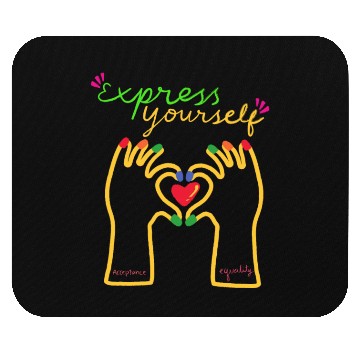 Discover express yourself- Pride quote lgbt community Mouse Pads