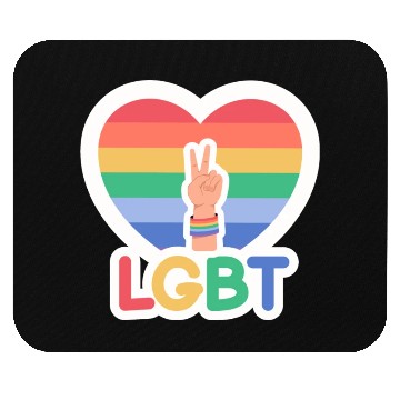 Discover Pride flag heart - Pride quote lgbt community Mouse Pads