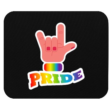 Discover Pride flag hand - Pride quote lgbt community Mouse Pads