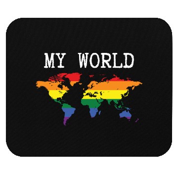 Discover my world - lgbt community Mouse Pads