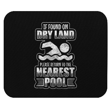 Discover Swimmer Ocean Swimming Pool Mouse Pads