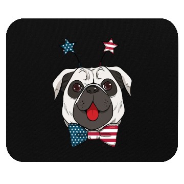 Discover American pug dogs lover Mouse Pads