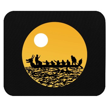 Discover Dragon Boat Racing Crew Paddlers Water Sport Mouse Pads