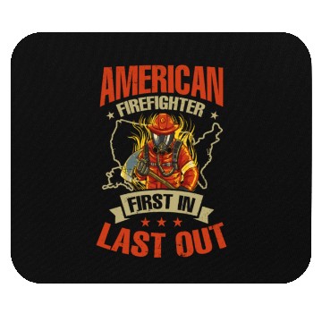 Discover 4th July Firefighter First Last Out Mouse Pads