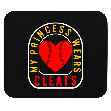 Discover Softball Mouse Pads, My Princess Wears Cleats Crown