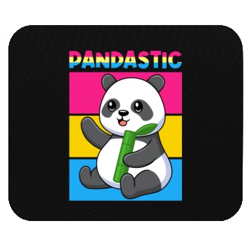Discover Pandastic Panda Bear Funny LGBTQ Pride Flag Pun Mouse Pads