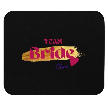 Discover Gold and Black Modern Team Bride Mouse Pads