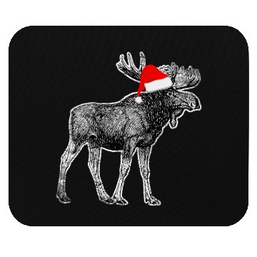 Discover Moose Santa Christmas Canada Alaska Mouse Pads