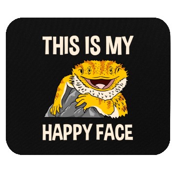 Discover This Is My Happy Face for Bearded Dragon Lover Mouse Pads