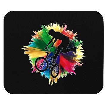Discover Colorful Splash BMX Freestyle Bike Stunts Mouse Pads
