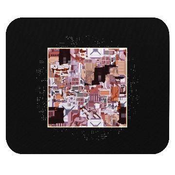 Discover Brown Stylized Motherboard Mouse Pads