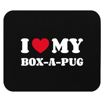 Discover I Love My Box-A-Pug Mouse Pads