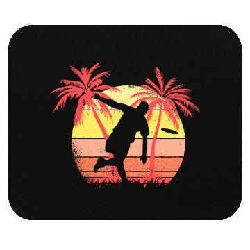 Discover Frisbee Throw Ultimate Disc Golf Summer Sunset Mouse Pads