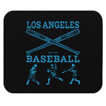 Discover Los Angeles Baseball est 1961 Blue Mouse Pads